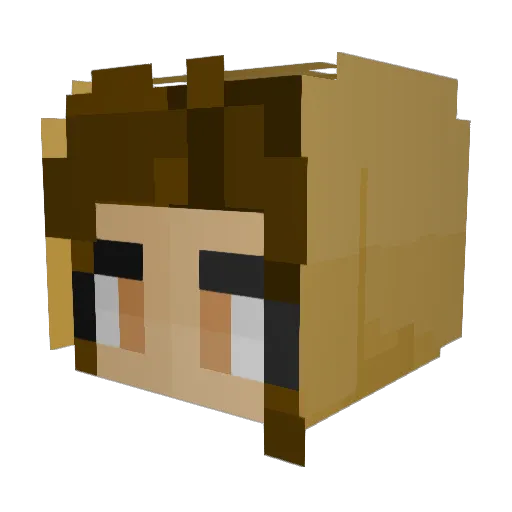 MXGX3 Minecraft avatar head, 3D render