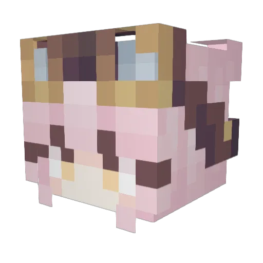 MXINGX Minecraft avatar head, 3D render