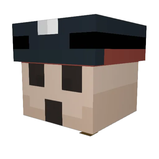 MXOverlordXM Minecraft avatar head, 3D render