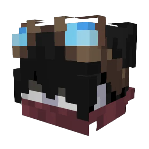 MXP3X Minecraft avatar head, 3D render
