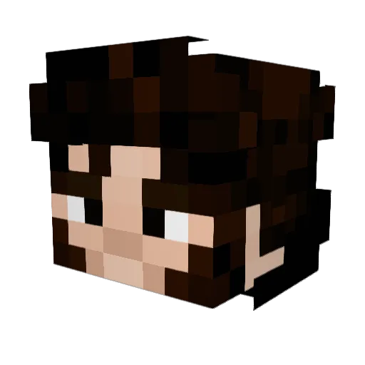 MXR208 Minecraft avatar head, 3D render