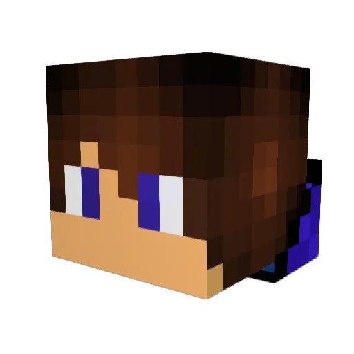 MXSTY05 Minecraft avatar head, 3D render