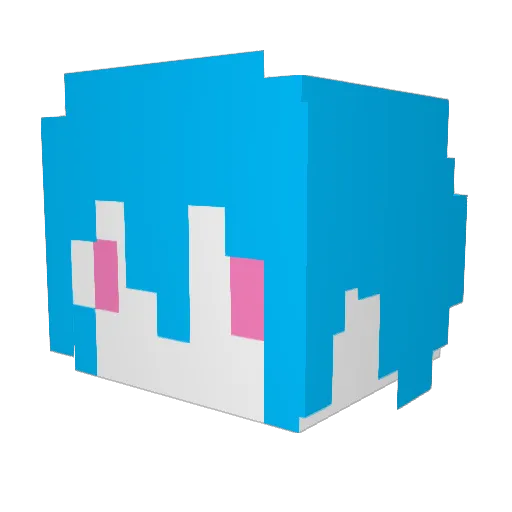 MXVIC_LX Minecraft avatar head, 3D render