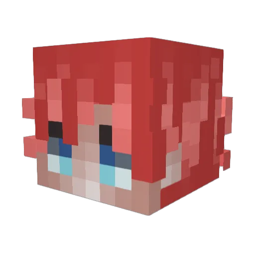 MXYY7 Minecraft avatar head, 3D render