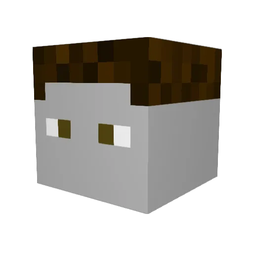 MXton Minecraft avatar head, 3D render