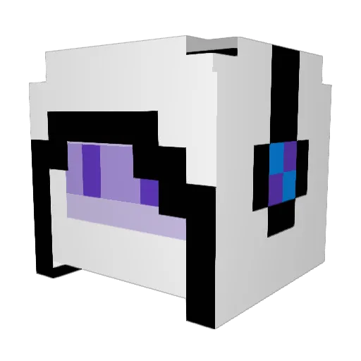 MY1PACU Minecraft avatar head, 3D render