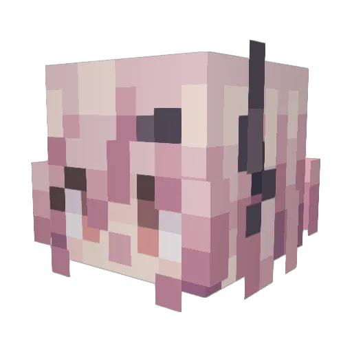 MYCF_ Minecraft avatar head, 3D render
