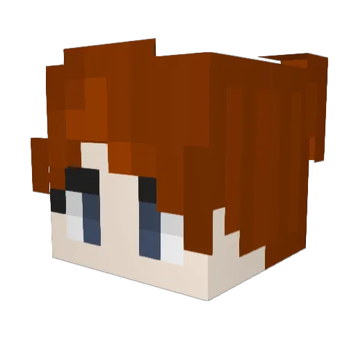 MYCS1 Minecraft avatar head, 3D render