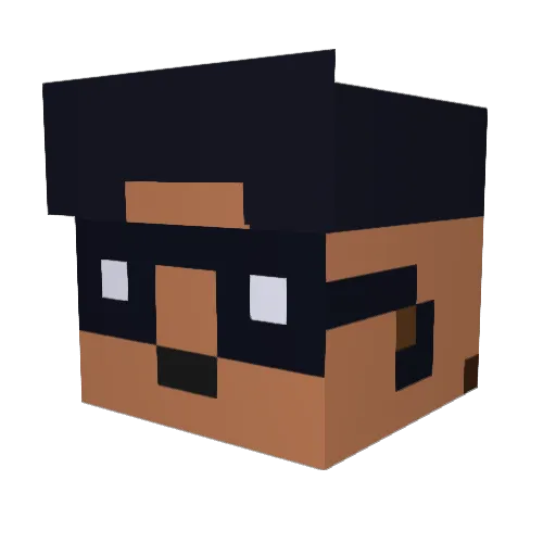 MYHGLEAA Minecraft avatar head, 3D render