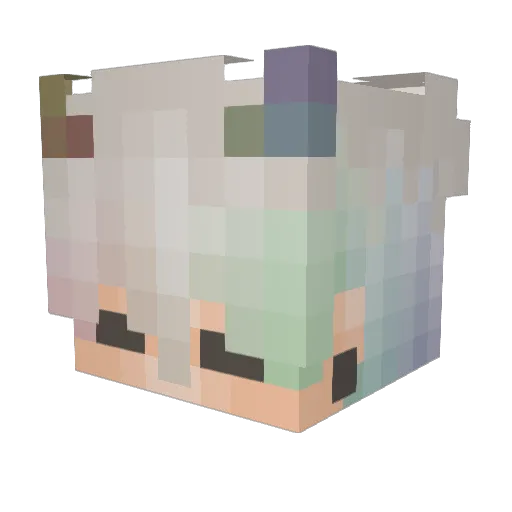 MYKN7 Minecraft avatar head, 3D render