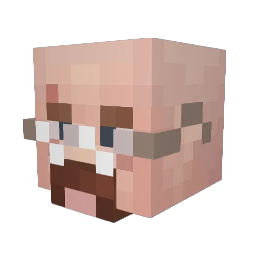 MYL11E Minecraft avatar head, 3D render