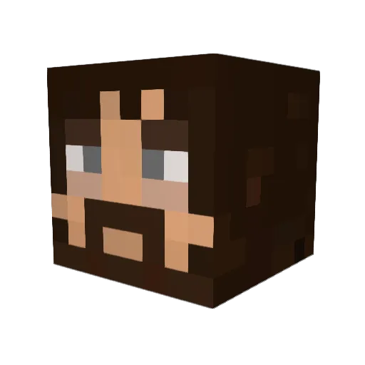 MYLATKA Minecraft avatar head, 3D render