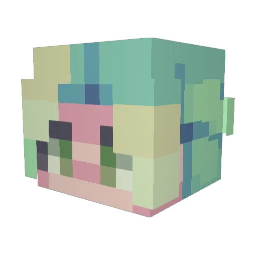 MYNai Minecraft avatar head, 3D render