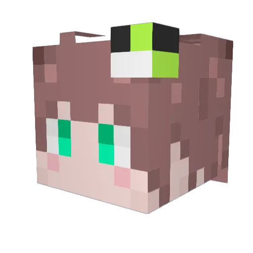 MYOOOU Minecraft avatar head, 3D render