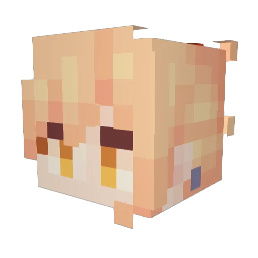 MYSELF315 Minecraft avatar head, 3D render