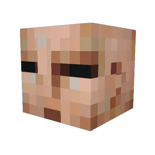 MYSLITEL Minecraft avatar head, 3D render