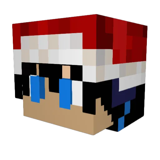 MYTHrnadir Minecraft avatar head, 3D render