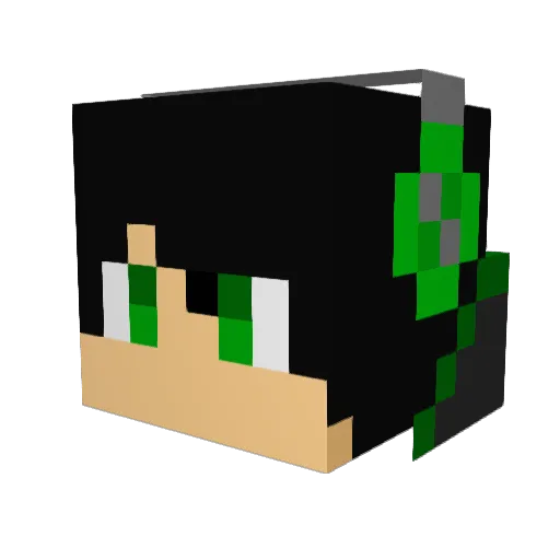 MYXXEC Minecraft avatar head, 3D render