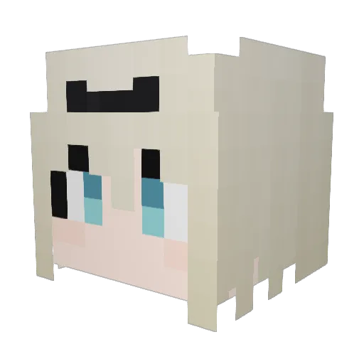 MYZR8 Minecraft avatar head, 3D render