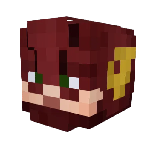 MY_HI_100_RY Minecraft avatar head, 3D render