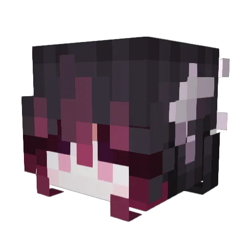 MYaoYao Minecraft avatar head, 3D render