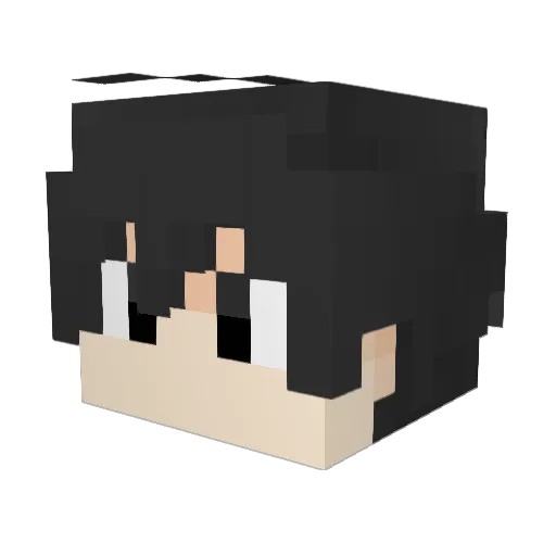 MYulia Minecraft avatar head, 3D render