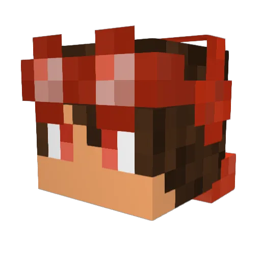 MZ05 Minecraft avatar head, 3D render
