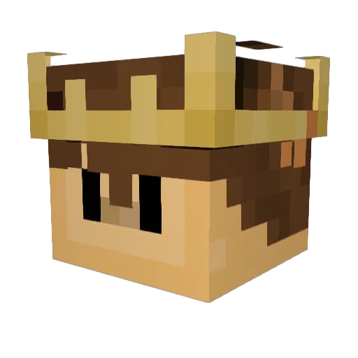 MZKingz Minecraft avatar head, 3D render