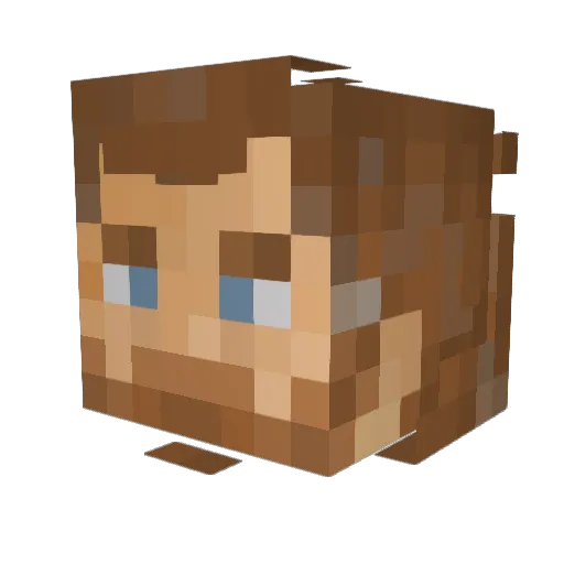 MZelyk Minecraft avatar head, 3D render