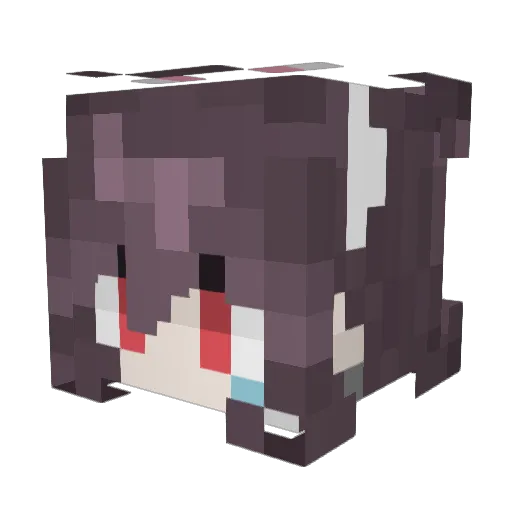 MZmuzij_ntm Minecraft avatar head, 3D render