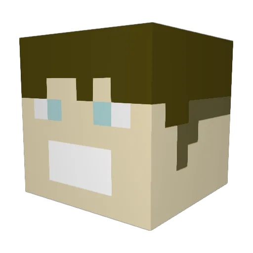 MZsoca Minecraft avatar head, 3D render