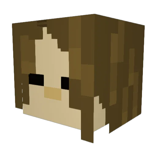 M_29 Minecraft avatar head, 3D render