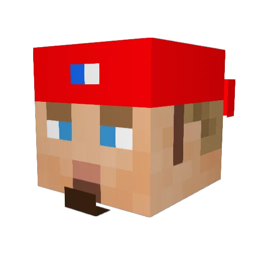 M_A_C_E Minecraft avatar head, 3D render
