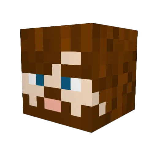 M_Acuna Minecraft avatar head, 3D render