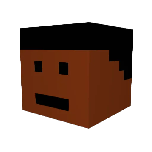 M_Blizzard Minecraft avatar head, 3D render
