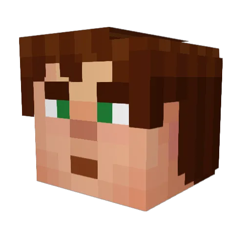 M_C_G_A Minecraft avatar head, 3D render