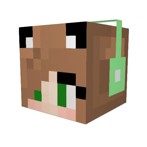 M_Create Minecraft avatar head, 3D render