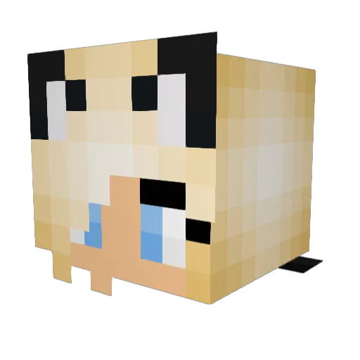 M_Cute_Power Minecraft avatar head, 3D render