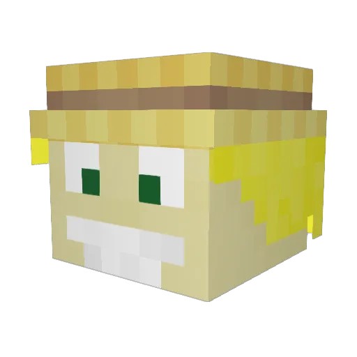 M_D_ Minecraft avatar head, 3D render