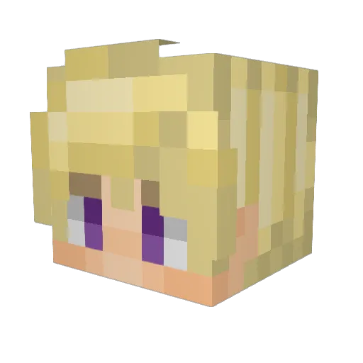 M_E_M_P Minecraft avatar head, 3D render