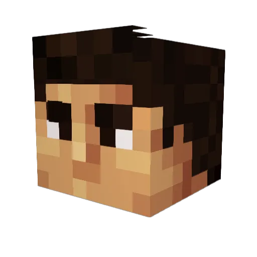 M_Fenix Minecraft avatar head, 3D render