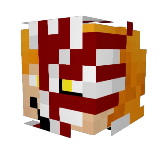 M_For_Mustang Minecraft avatar head, 3D render