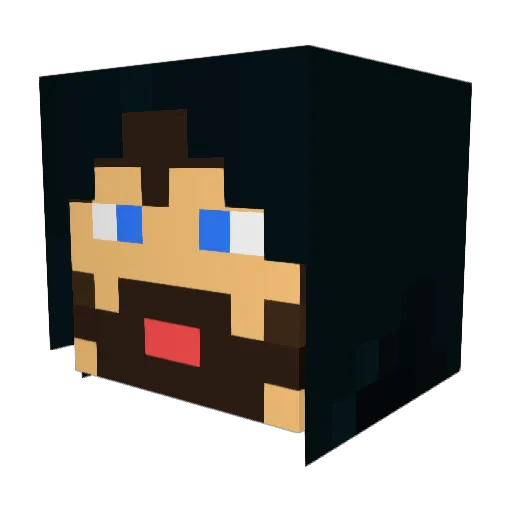 M_Fredi Minecraft avatar head, 3D render