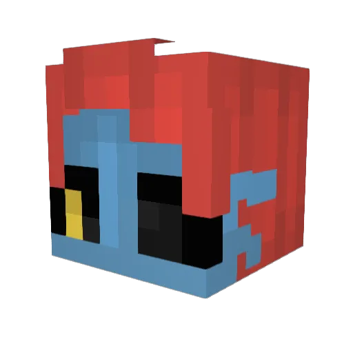 M_Gurlz Minecraft avatar head, 3D render