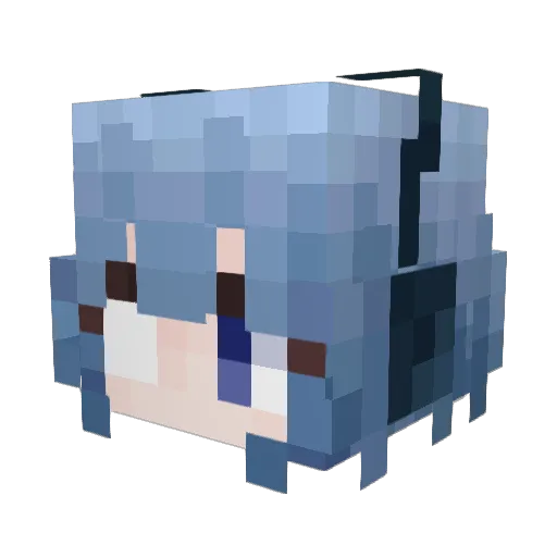 M_Inky Minecraft avatar head, 3D render