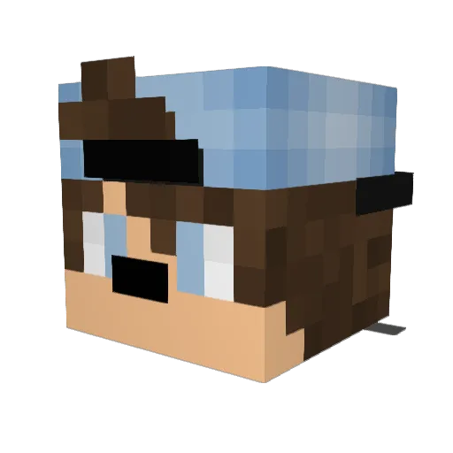 M_K_ Minecraft avatar head, 3D render