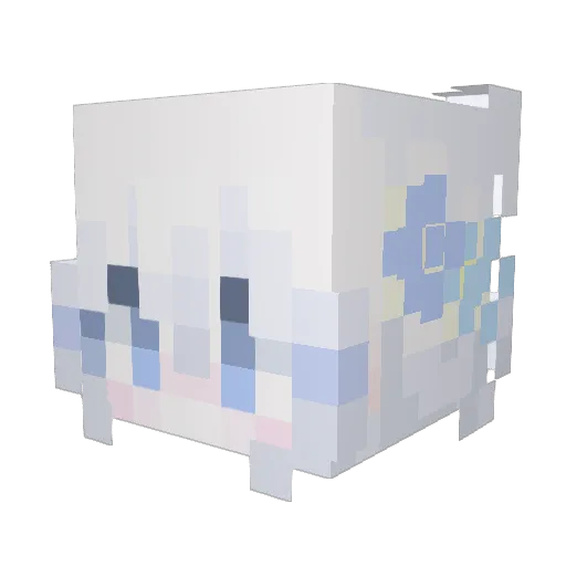M_LoneWolf_L Minecraft avatar head, 3D render