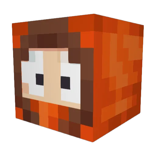 M_Mia007 Minecraft avatar head, 3D render