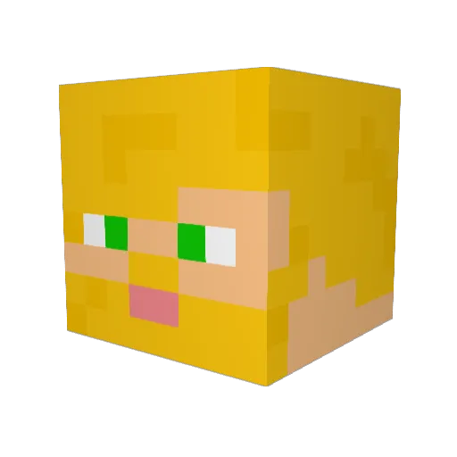M_N_L Minecraft avatar head, 3D render