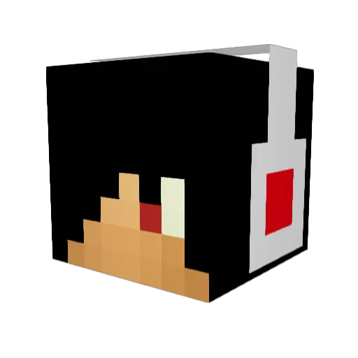 M_One Minecraft avatar head, 3D render